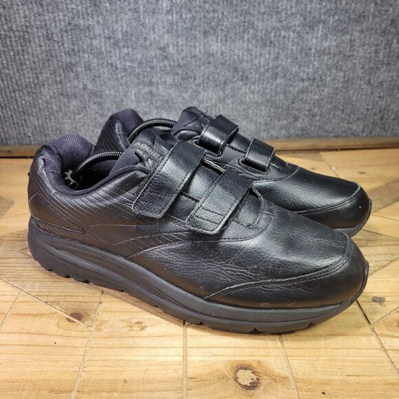 Brooks Addiction Walker Mens 13 Black Slip Resistant Strap Sneakers Shoes - Picture 1 of 11